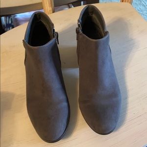 Dark Gray Suede Booties